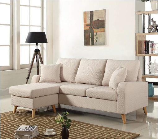 Sofá de tela de lino